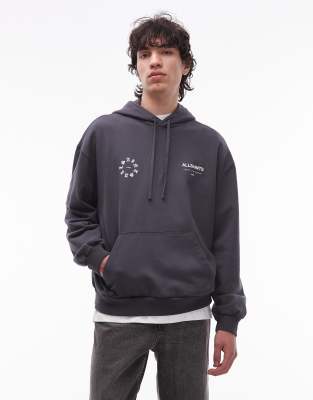 Kindred - Kapuzenpullover in verwaschenem Schwarz Schwarz 42