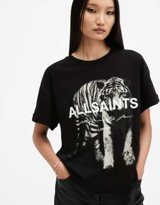 AllSaints - Kit Briar - T-Shirt in Schwarz