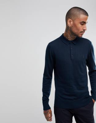 all saints merino polo shirt