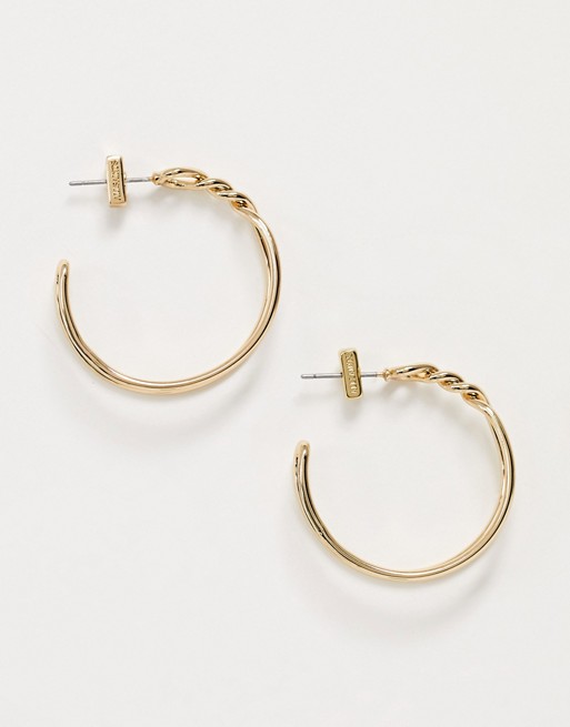 AllSaints knot twist hoop earrings