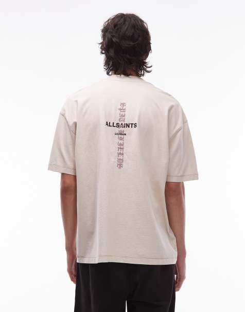 AllSaints Knox t-shirt in beige - view 1