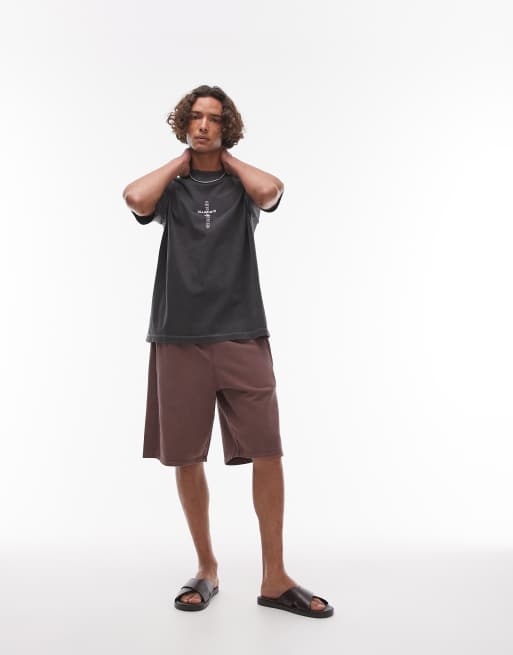 Allsaints knox t-shirt in washed black
