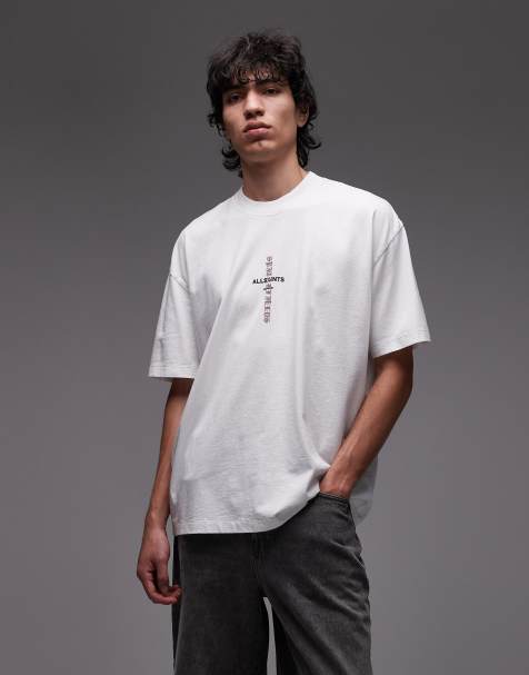 AllSaints Knox t-shirt in white  - view 1