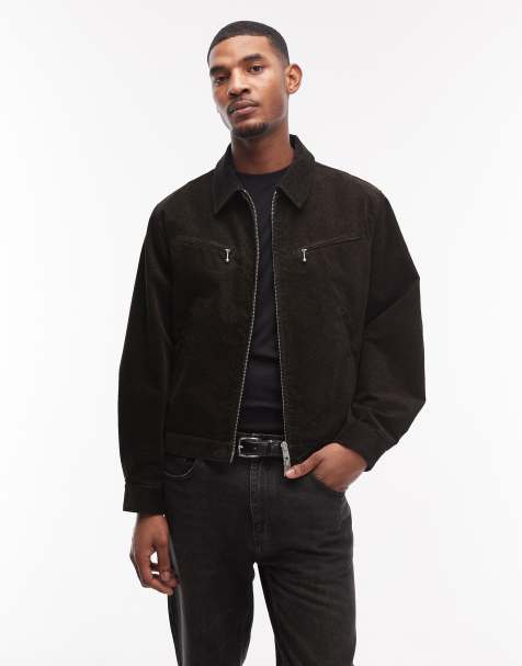 AllSaints – Korey – Brązowa zapinana na zamek kurtka w panterkę - view 1