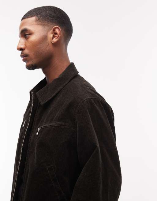 AllSaints – Korey – Jacke mit Reißverschluss und Leopardenmuster in Braun, 4 von 5