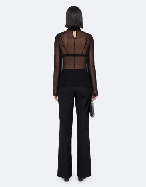 AllSaints Kumi top zwart, 4 van 7