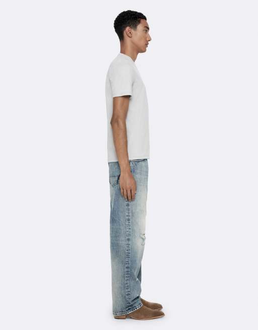 AllSaints kurzärmliges T-Shirt mit Rundhalsausschnitt in Himmelblau, 6 von 6