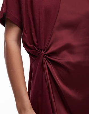 Allsaints lana lace dress in red | ASOS
