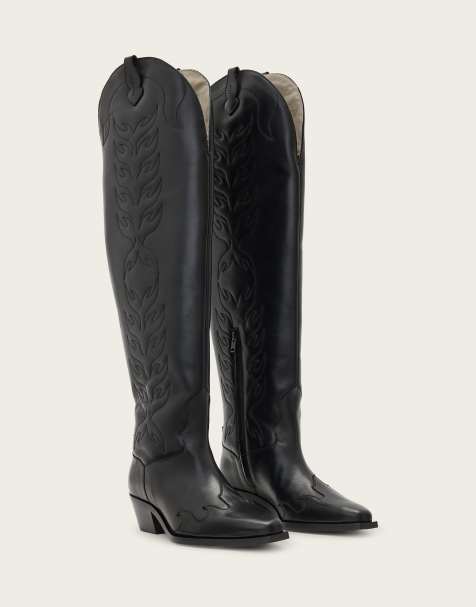 AllSaints – Landon – Stiefel in Schwarz - view 1