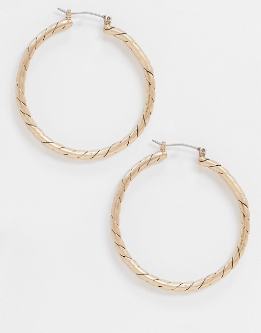 AllSaints large chain hoop earrings in gold