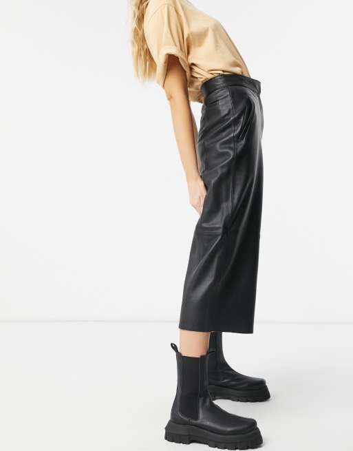 Jupe culotte en online cuir