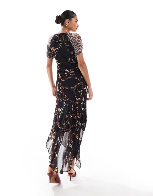 Black maxi tea dress hotsell