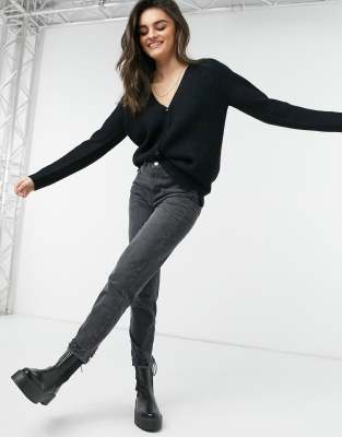all saints black cardigan