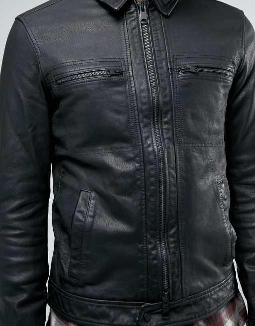 All saints outlet lark leather jacket