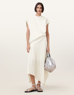 AllSaints - Leia Harley - Kleid in Kreideweiß