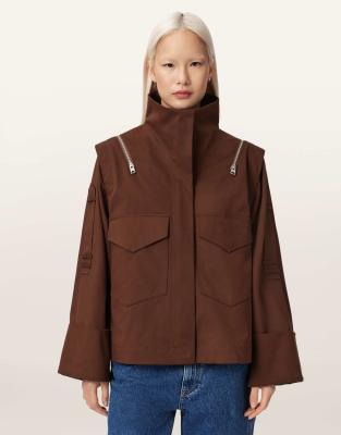 AllSaints - Leighton - Jacke in Penny-Braun