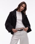 [AllSaints] AllSaints leighton jacket in black 2-4 black