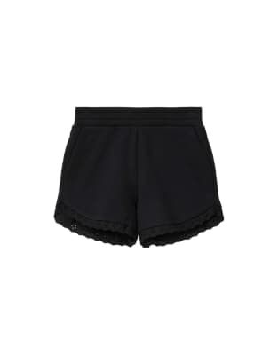 Lele - Spitzen-Shorts in Schwarz Schwarz 30-32