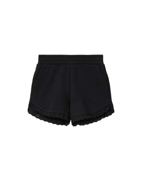 AllSaints – Lele – Spitzen-Shorts in Schwarz - view 1