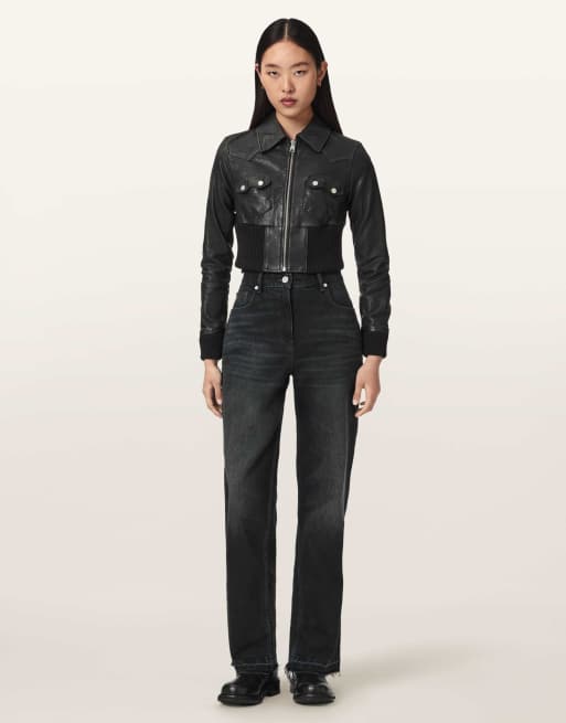 AllSaints – Lena – Jacke in Schwarz, 4 von 6