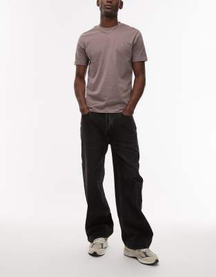 AllSaints - Lenny - Jean ample - Noir délavé