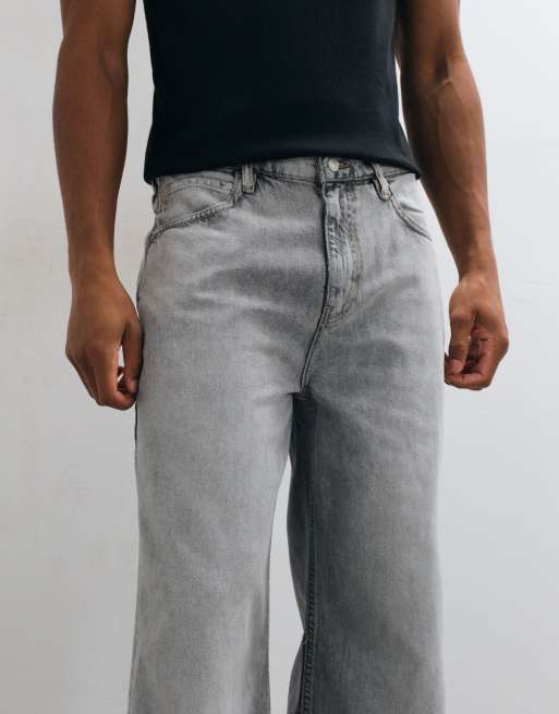 AllSaints Lenny jeans met wijde pijpen in grijs met wassing, 4 van 5