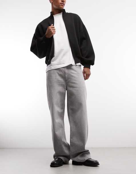 AllSaints Lenny straight leg denim jean in washed grey