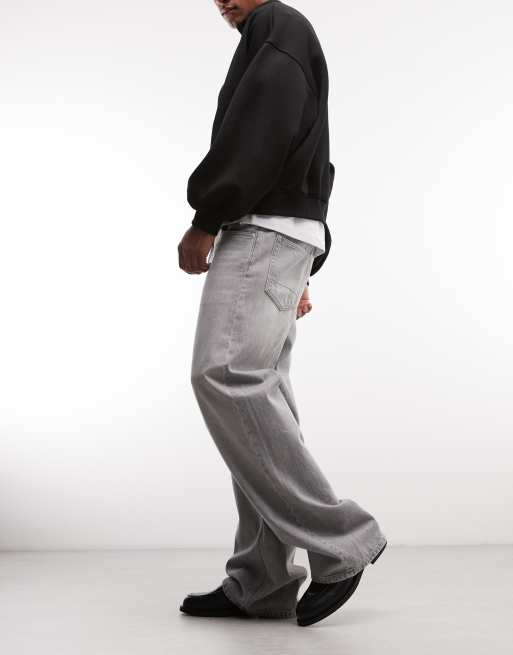 AllSaints Lenny straight leg denim jean in washed grey, 3 of 5