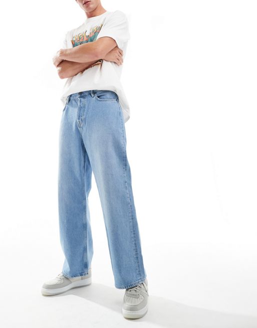 AllSaints Lenny straight leg jeans in light indigo