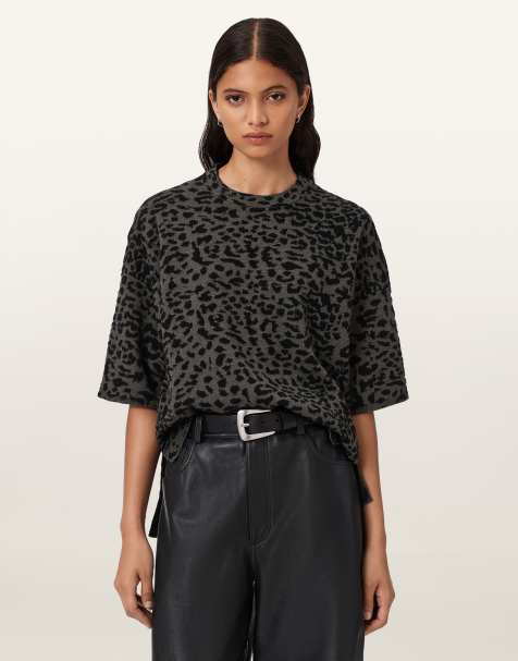 AllSaints – Lenny – T-Shirt in Khakibraun - view 1