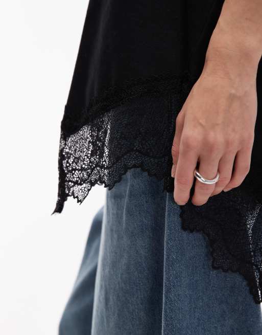 AllSaints – Lenny – Top z satyny i koronki, 3 z 4