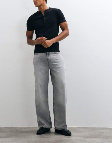 AllSaints Lenny vida jeans i denim i tvättad grå - view 1