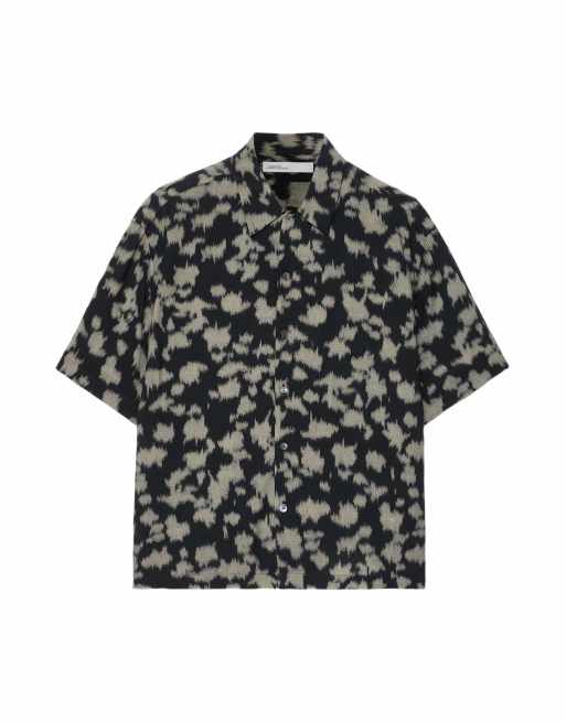 AllSaints Leo Kurzarmhemd in Schwarz/Grau, 2 von 6