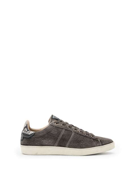 AllSaints – Leon – Flache Sneaker in warmem Grau - view 1