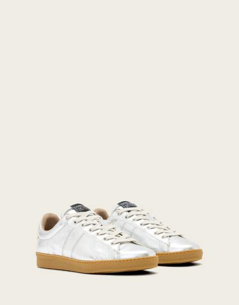 AllSaints – Leon – Sneaker in Silber - view 1