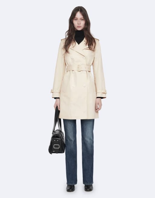 AllSaints Leonard trench-coat blanc cassé, 6 de 7
