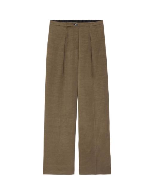 AllSaints Leonie pantalon en satin kaki, 2 de 6