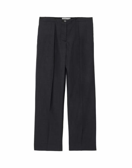 AllSaints Leonie pantalones de lana en gris carbón, 5 de 6