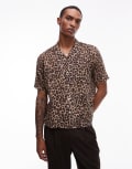 [AllSaints] AllSaints Leopard print shirt in brown M Bronze Brown