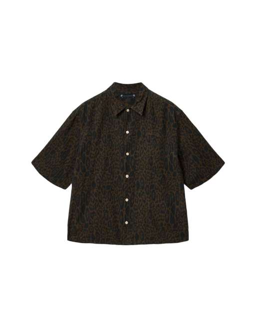 AllSaints - Leopardo - Overhemd met korte mouwen em bruine luipaardprint, 2 van 6