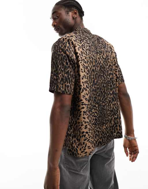 AllSaints - Leoza - Overhemd met korte mouwen en grafische luipaardprint, 4 van 4