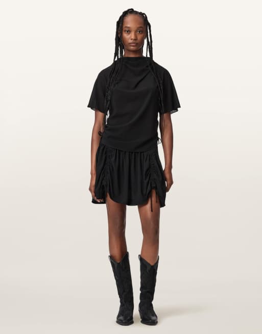 AllSaints - Leslie - Top à carreaux - Noir, 5 de 7