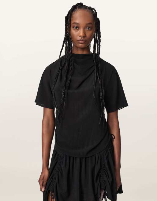 AllSaints - Leslie - Top in zwart, 4 van 7