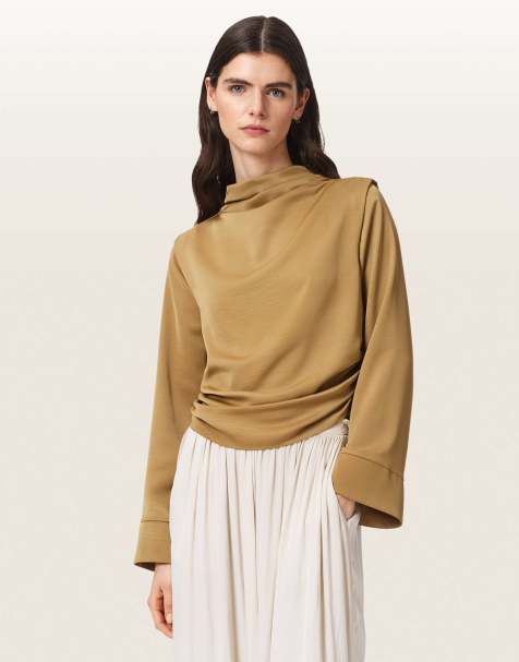 AllSaints - Leslie - Top manches longues - Marron doré - view 1