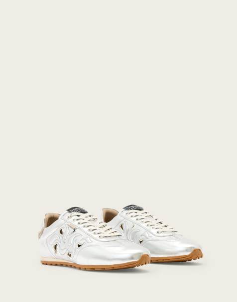 AllSaints - Liam - Baskets style western - Argenté brillant - view 1