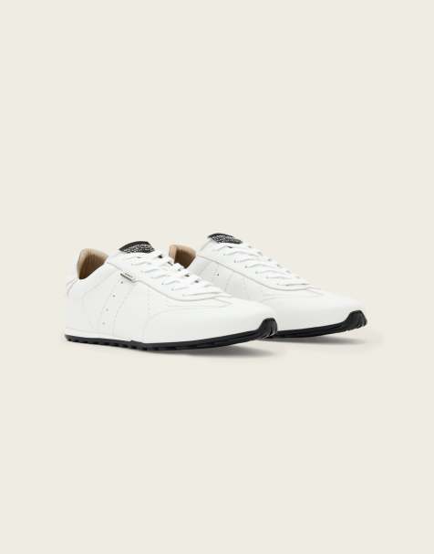 AllSaints Liam leather low top sneakers in white - view 1
