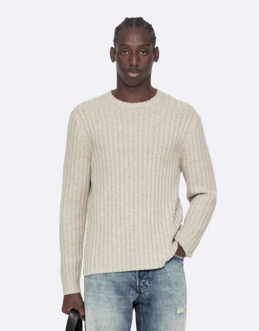 AllSaints Liev crew en gris plume, 5 de 7