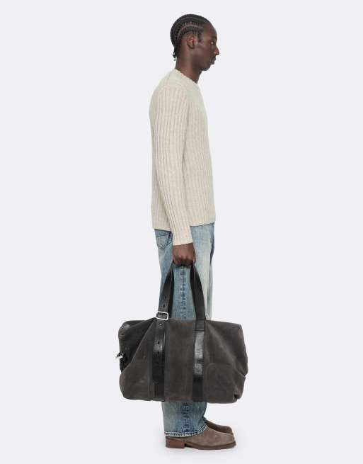 AllSaints Liev cuello redondo en gris pluma, 7 de 7