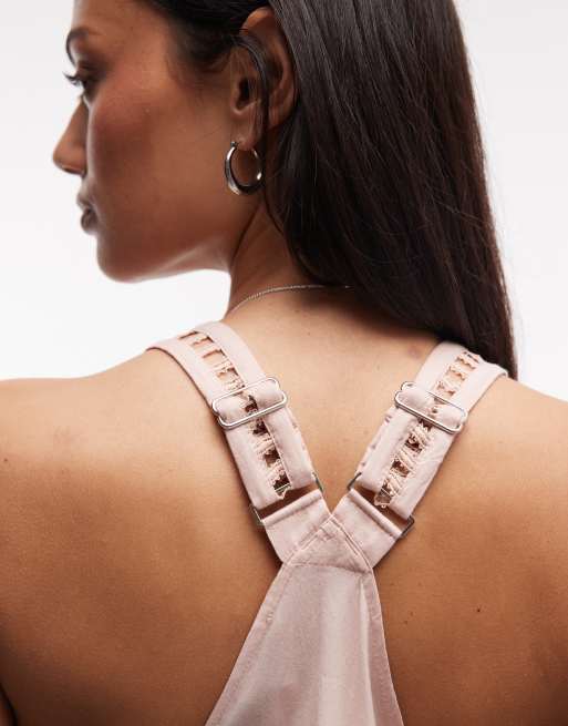 AllSaints – Lil – Rosa, ärmlös midiklänning i spets med brottarrygg, 3 av 4