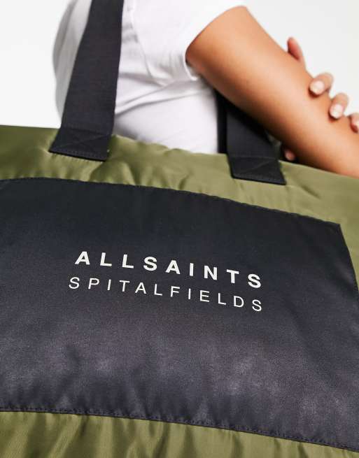AllSaints – Lilou – Pikowana torba typu tote w kolorze khaki, 2 z 4